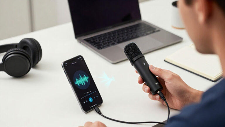 Cara-Menyambungkan-Mikrofon-Eksternal-ke-HP-untuk-Rekam-Podcast