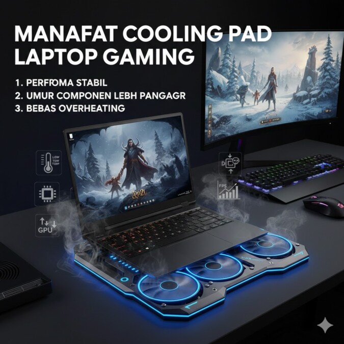 Manfaat Menggunakan Cooling Pad Pada Laptop Gaming Agar Suhu Tetap Dingin Stabil